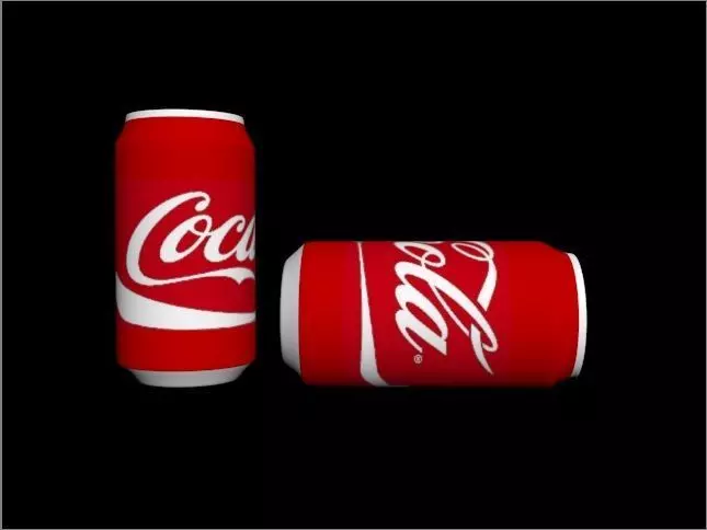 Coke Can Low-poly 3D model_0