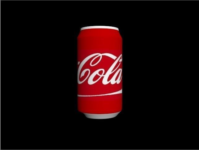 Coke Can Low-poly 3D model_1