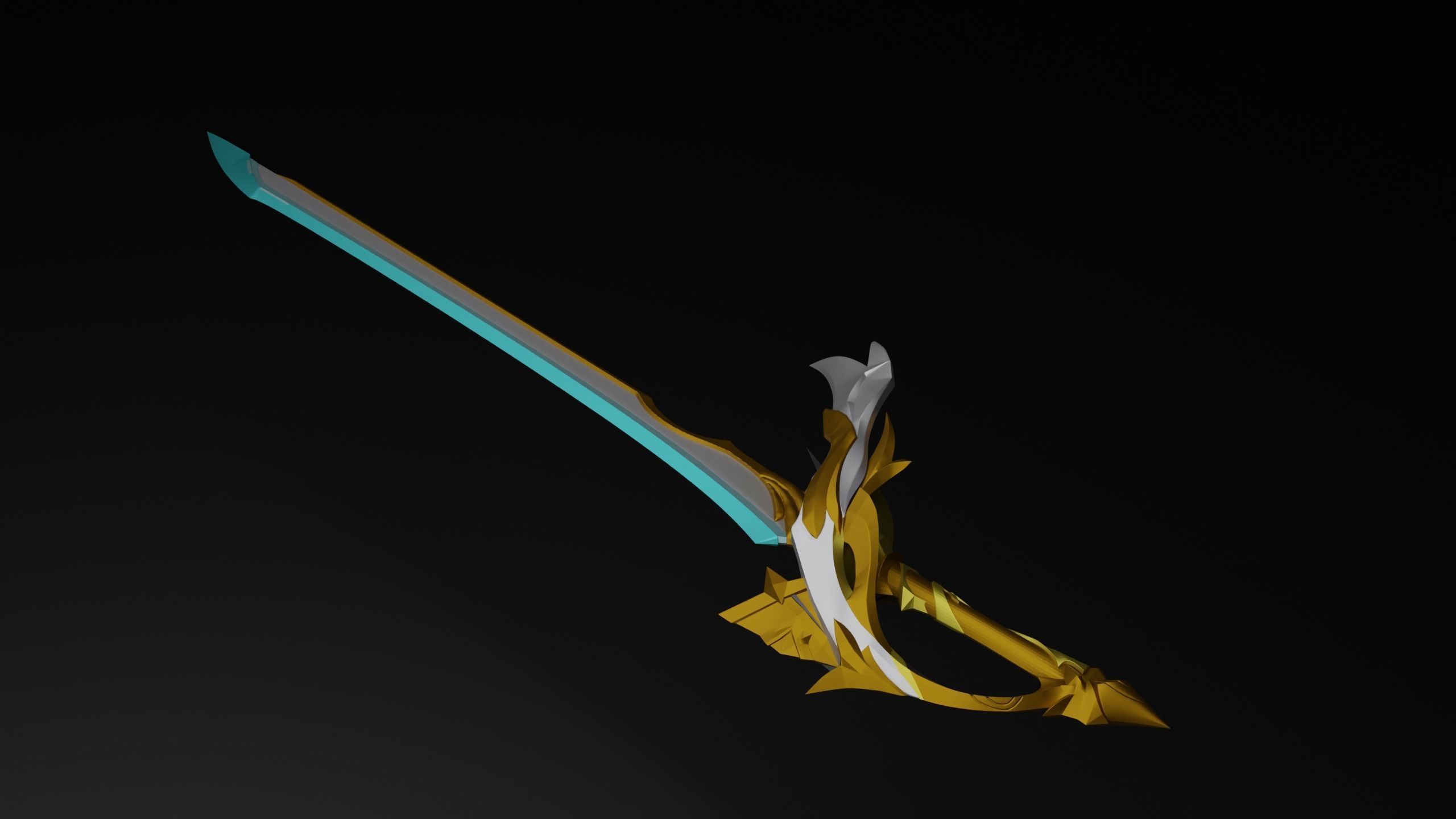 Genshin impact aquila favonia 3D print model_3