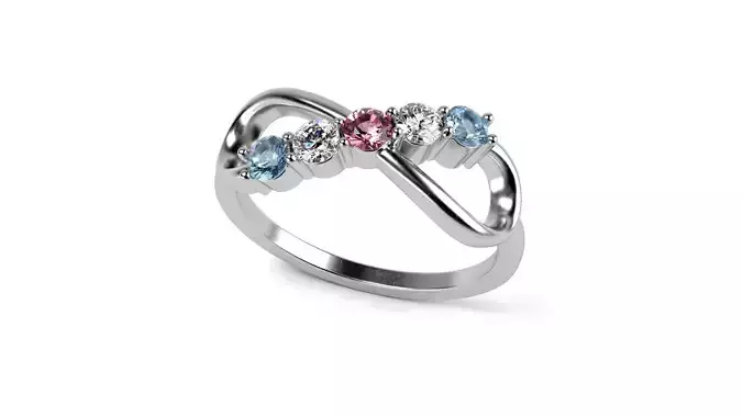 Stones Infinity Ring