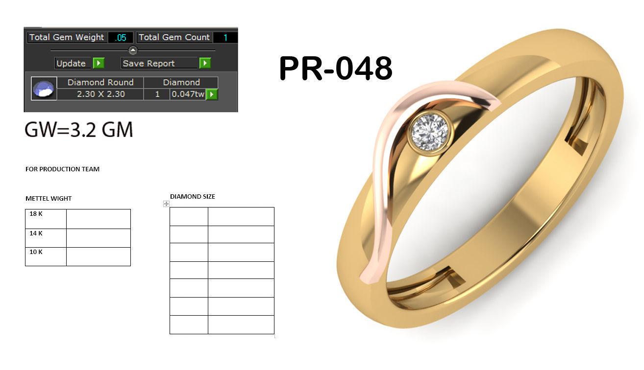 Women ring 3dm render detail 3D print model 3D print model_5