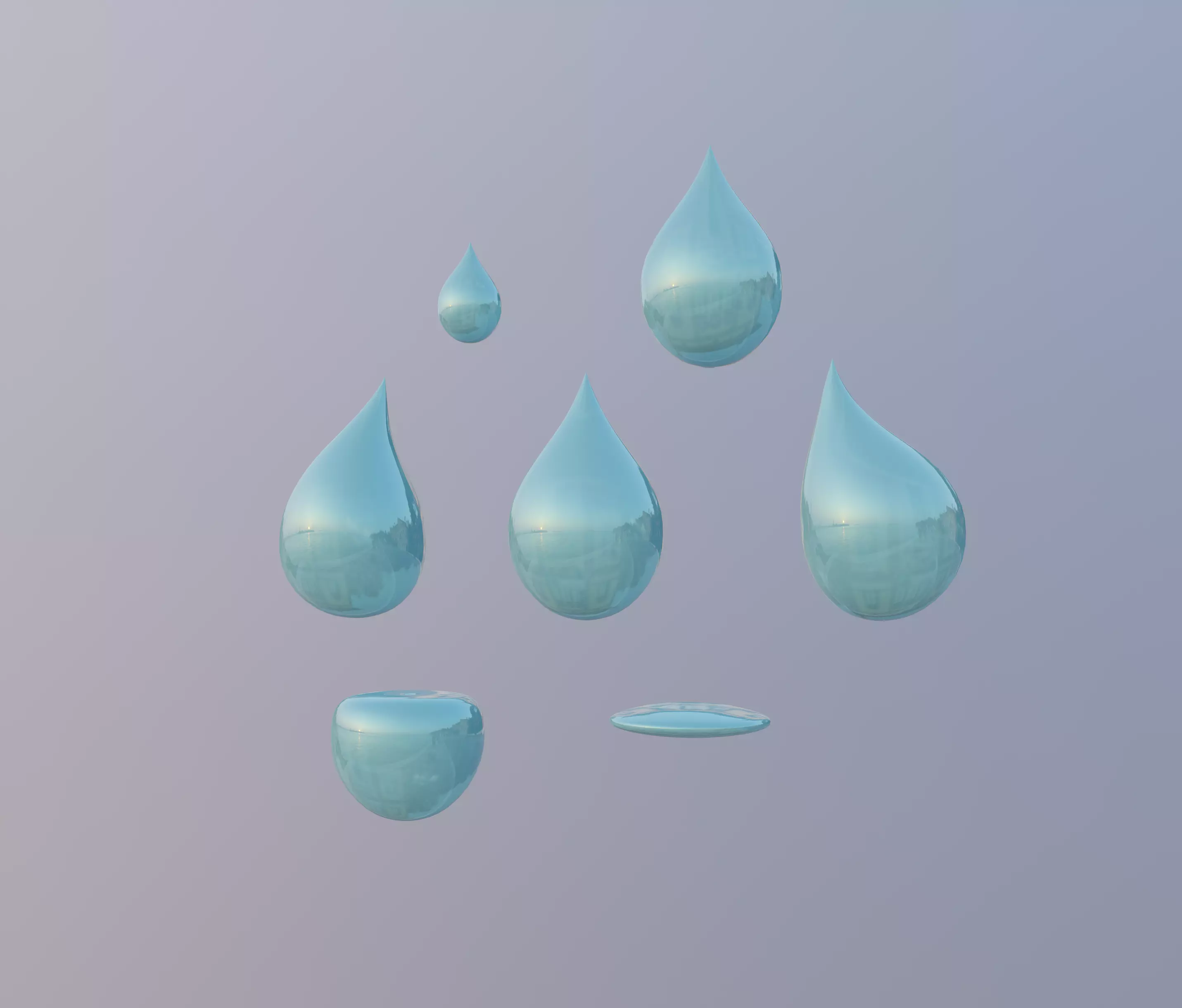 Droplet with Shapes 3D model_0