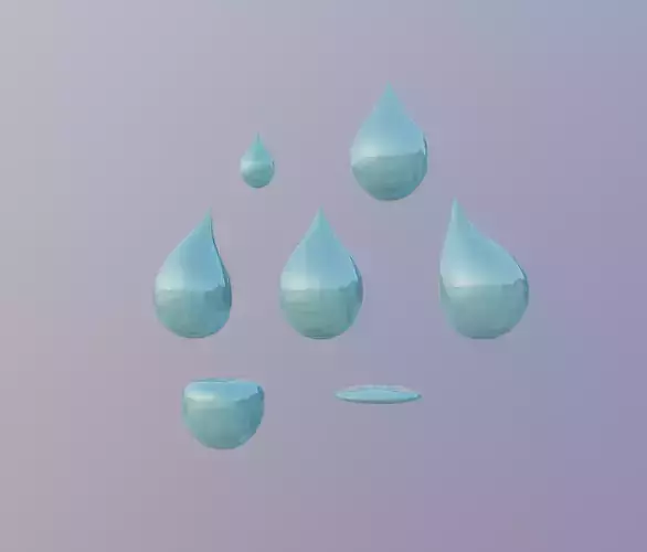 Droplet with Shapes 3D model