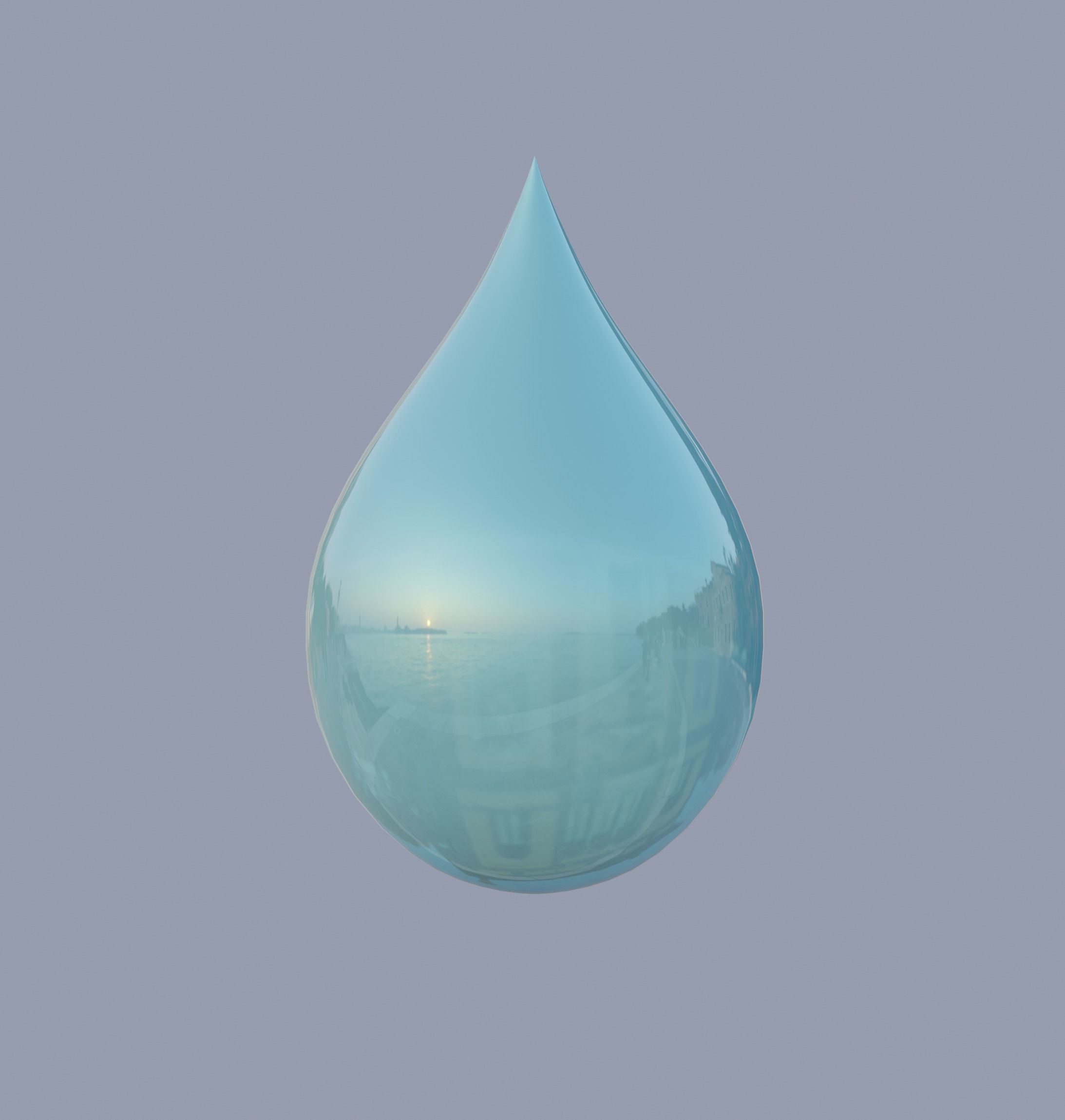 Droplet with Shapes 3D model_3