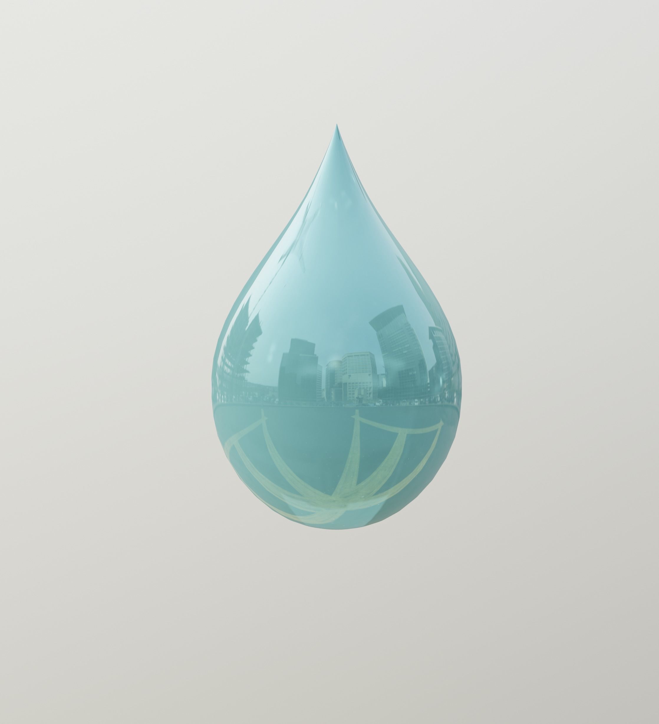 Droplet with Shapes 3D model_8