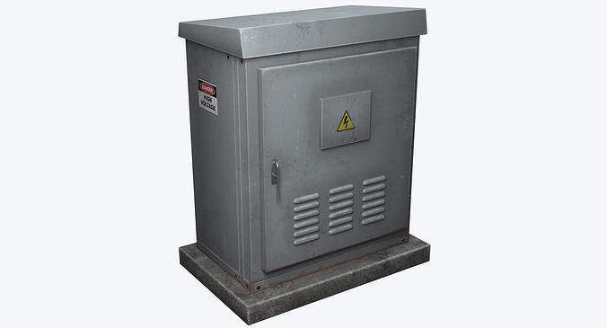 Electrical Box 3 Low-poly 3D model