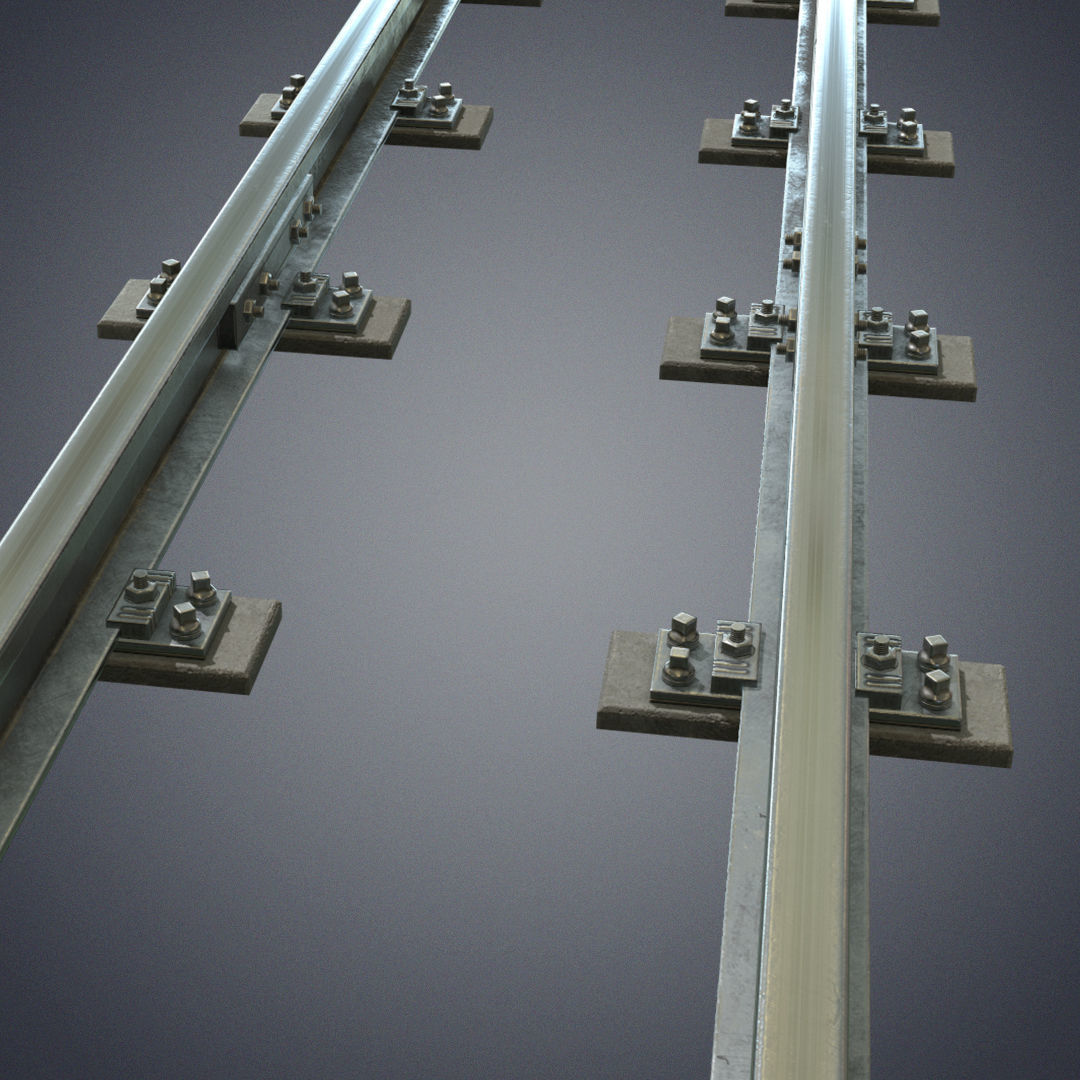 Underground metro railway Low-poly 3D model_1