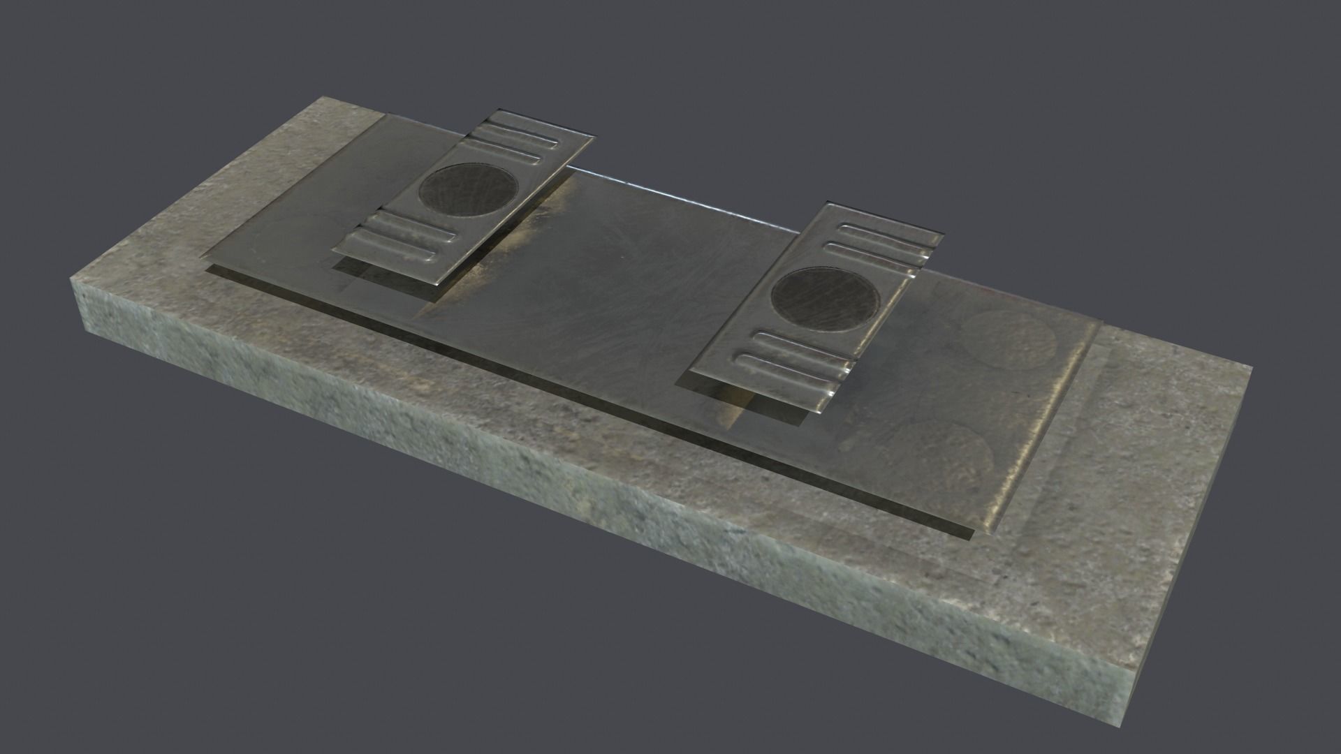 Underground metro railway Low-poly 3D model_17