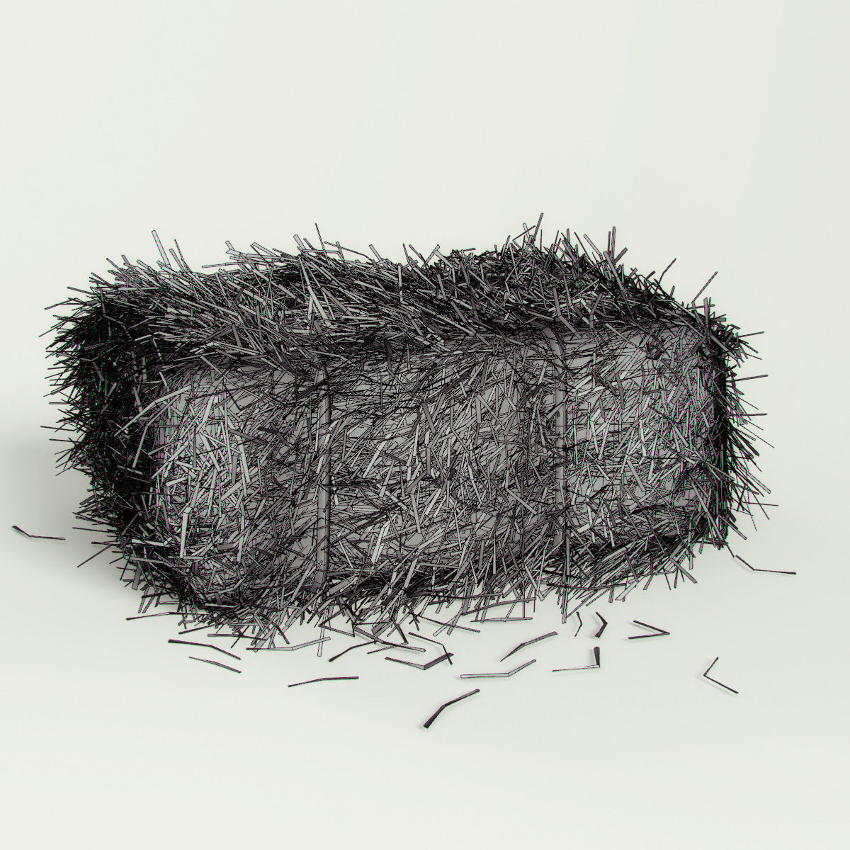 Hay bale 3D model_2