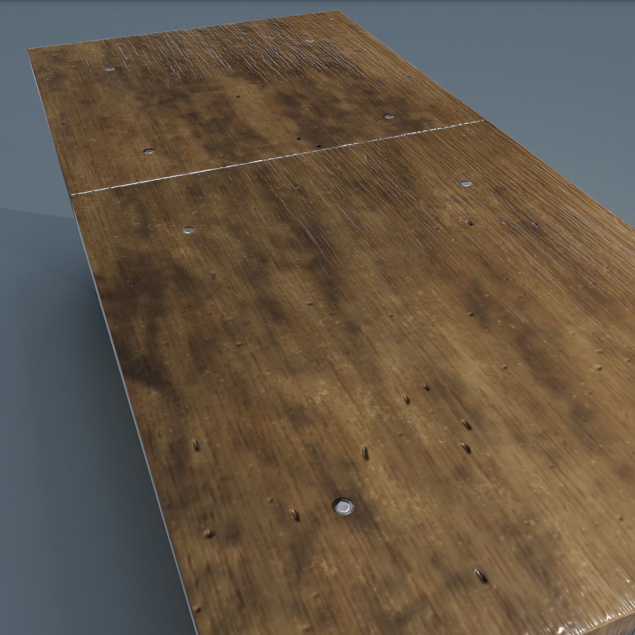 Wooden Table Low-poly 3D model_20