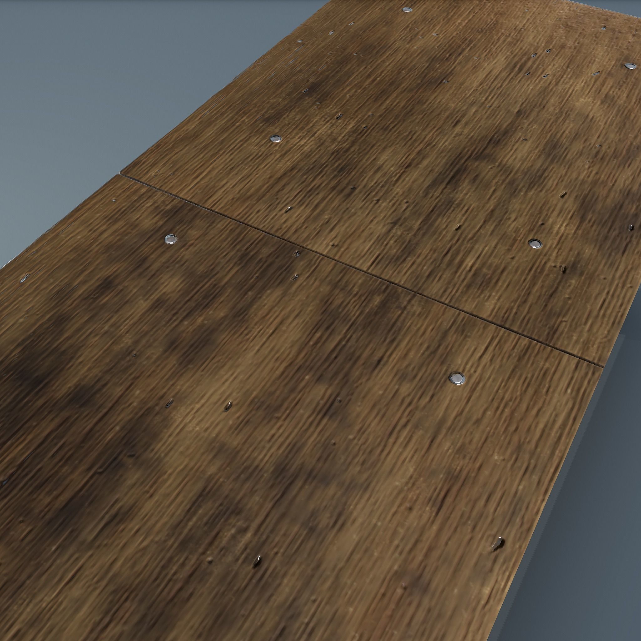 Wooden Table Low-poly 3D model_25