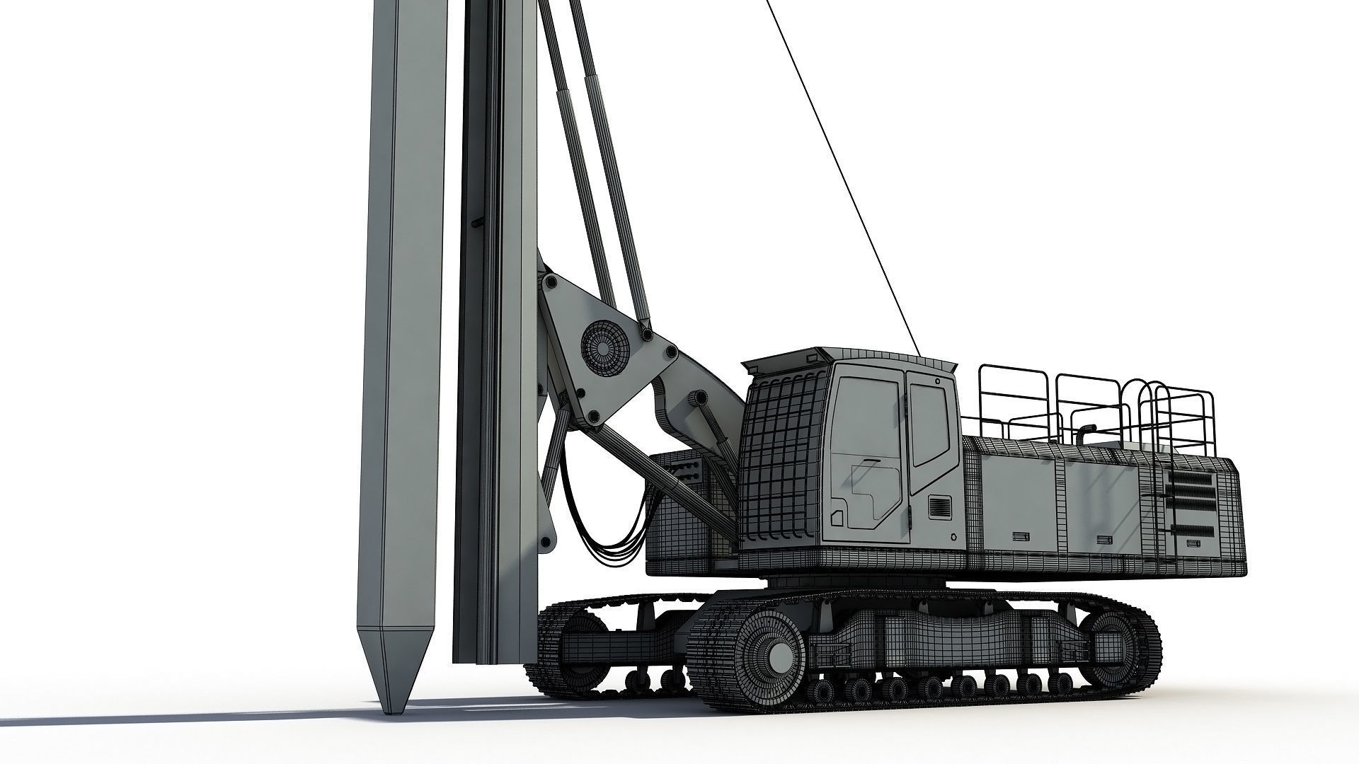 Pile Driver 3D model_8