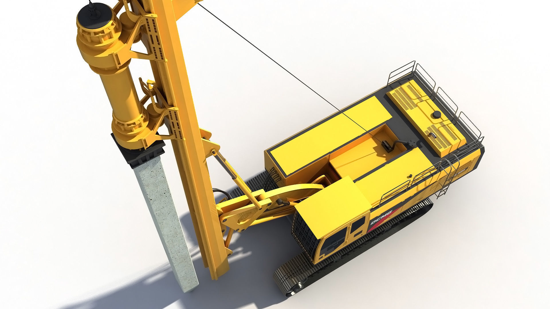 Pile Driver 3D model_2