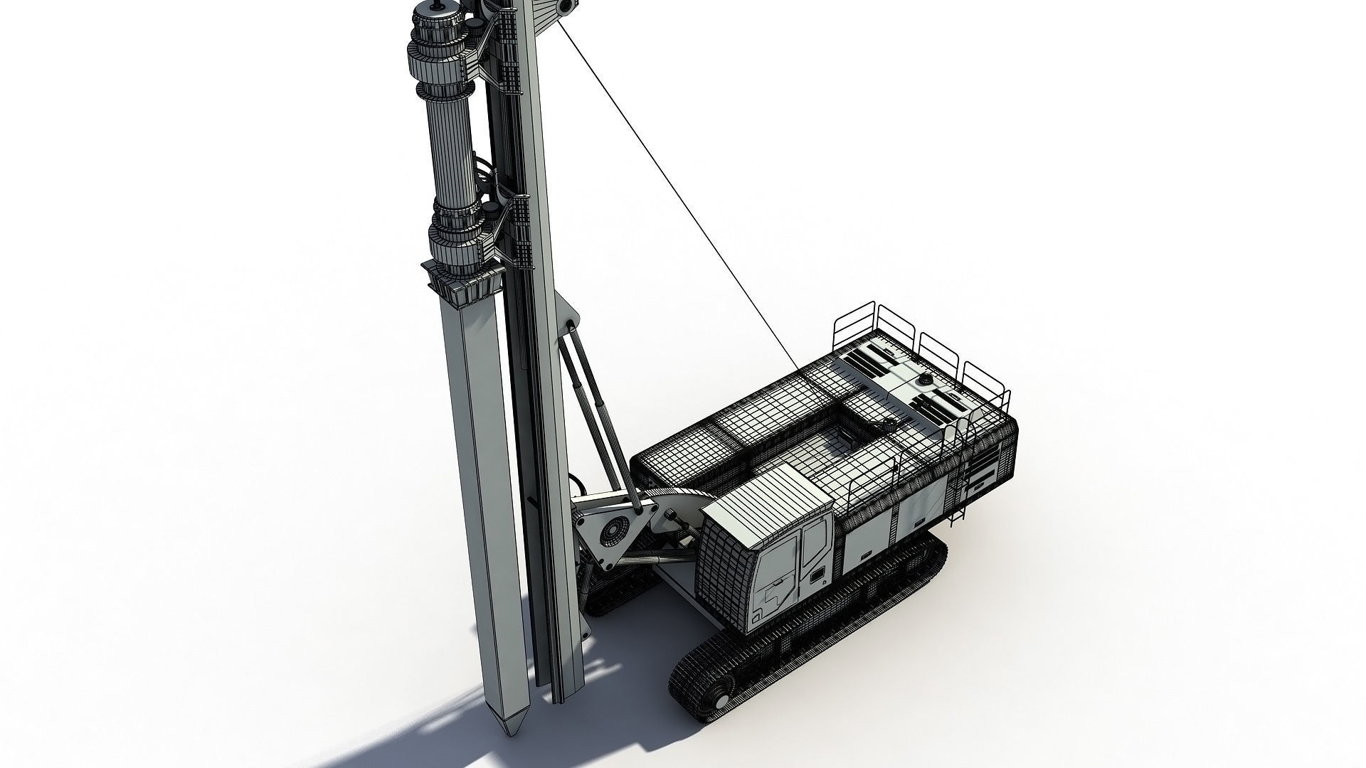 Pile Driver 3D model_9