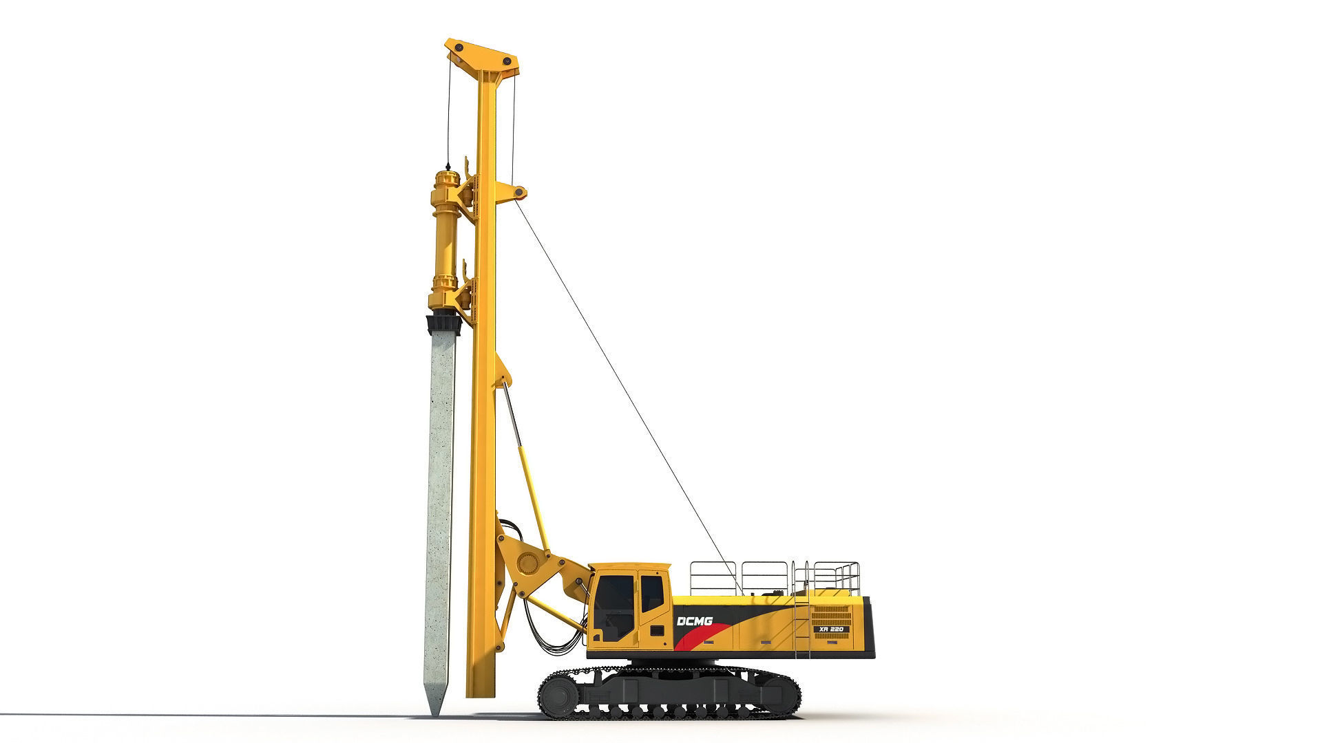 Pile Driver 3D model_4