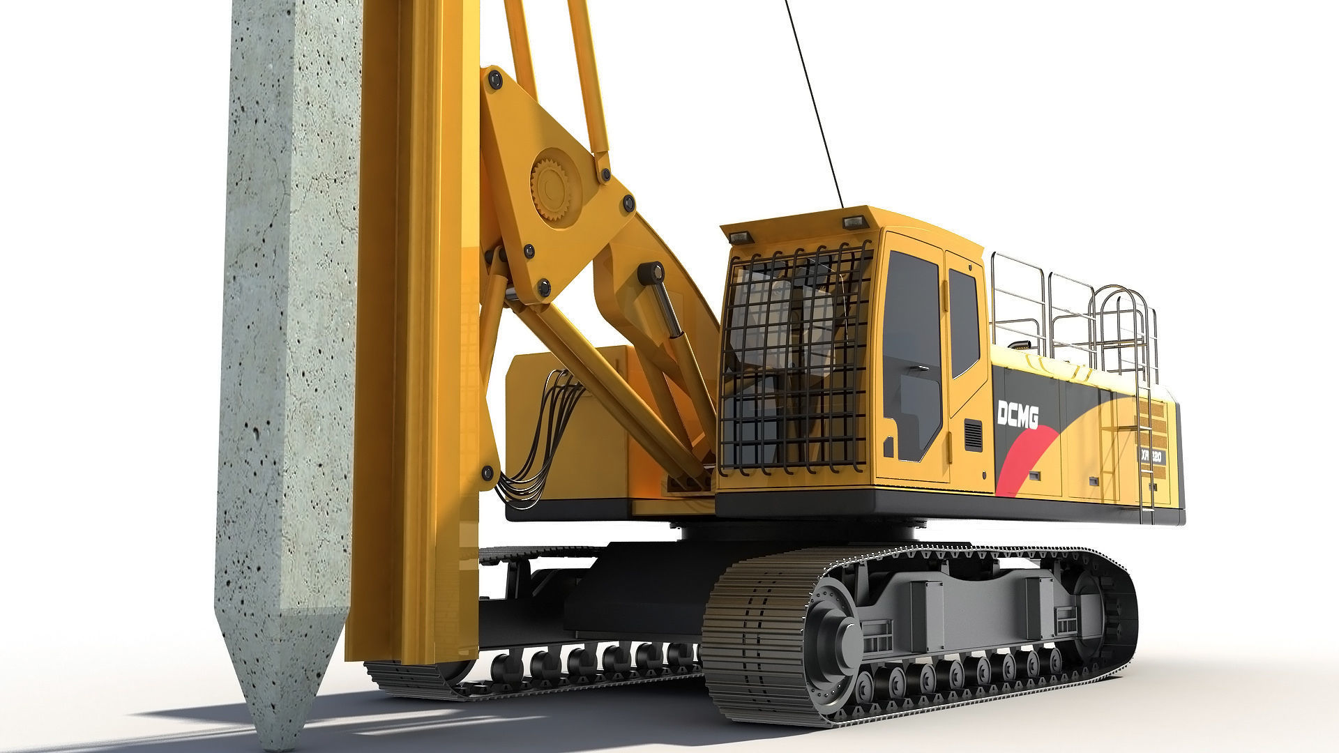 Pile Driver 3D model_1
