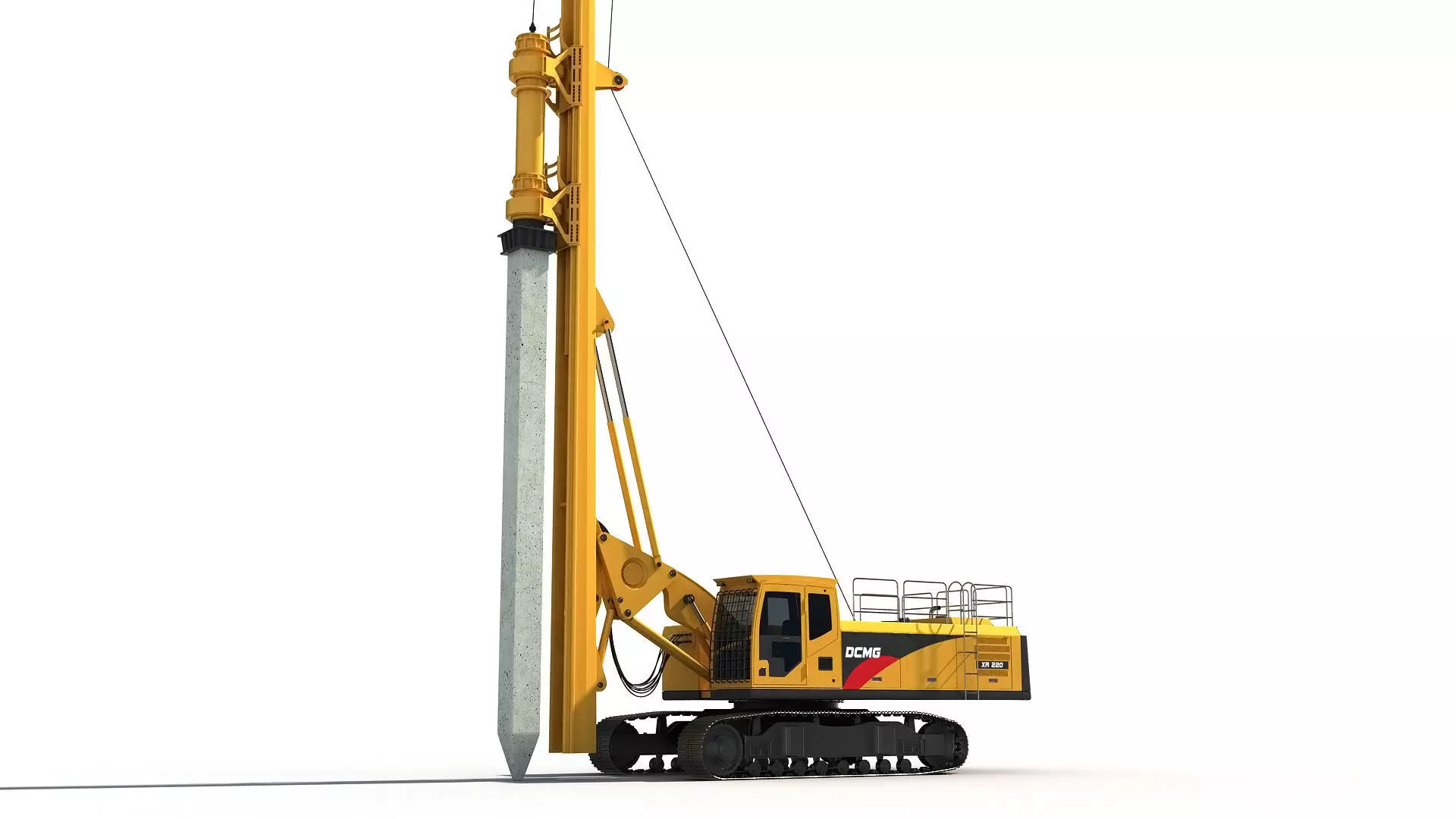 Pile Driver 3D model_0