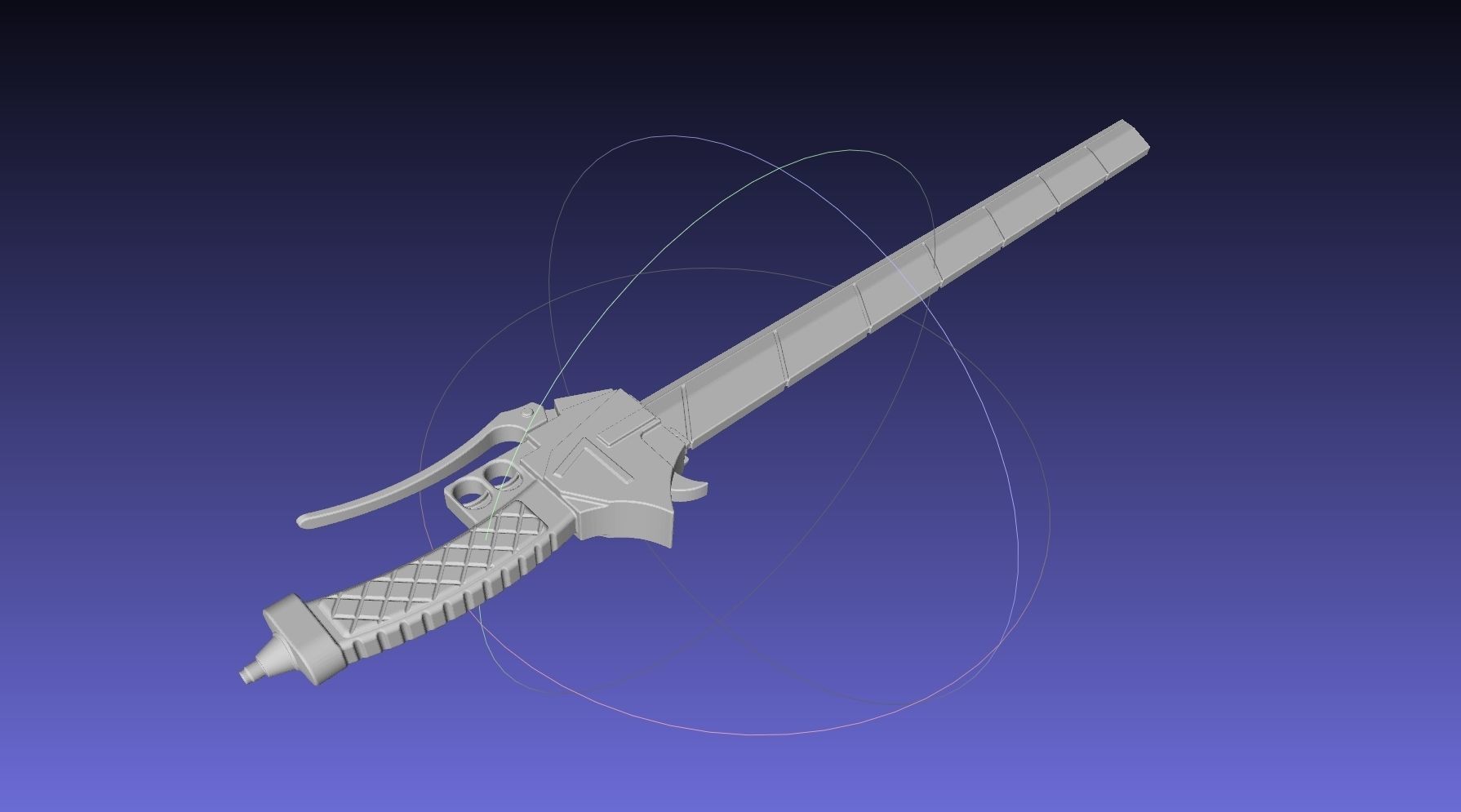 Attack On Titan Sword Functional Assembly 3D print model_1