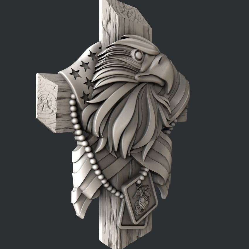 3d STL models for CNC router Eagle USA 3D model_1