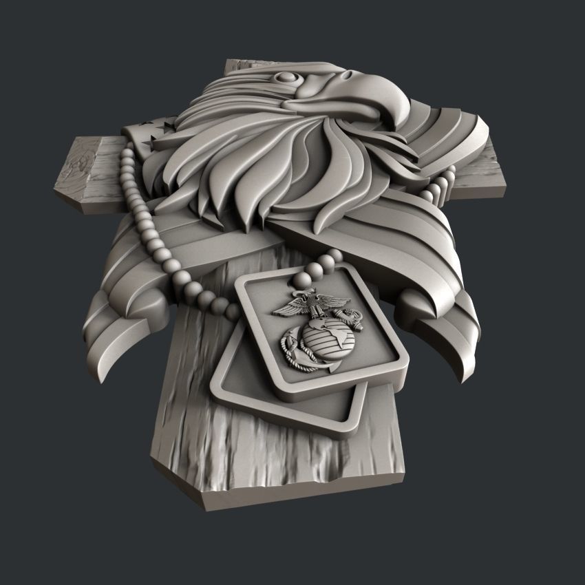 3d STL models for CNC router Eagle USA 3D model_3