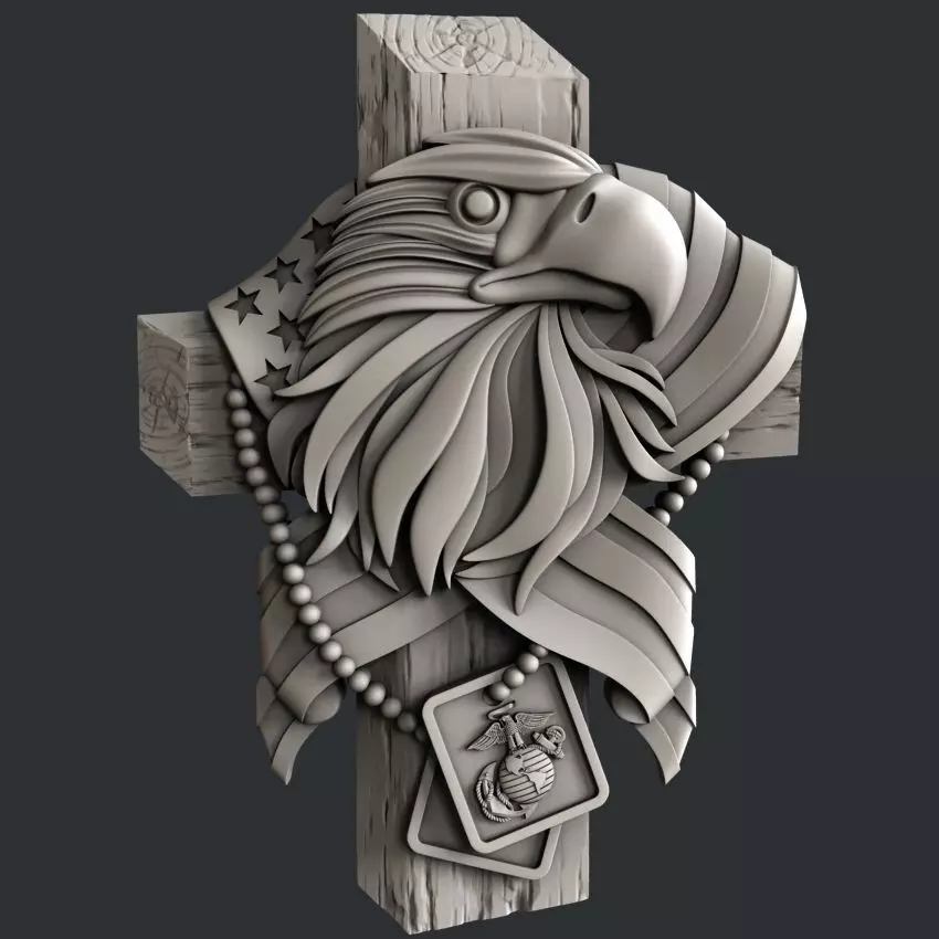 3d STL models for CNC router Eagle USA 3D model_0