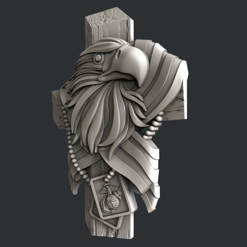 3d STL models for CNC router Eagle USA 3D model_2