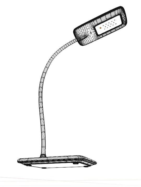 LED desk lamp 3D model_4