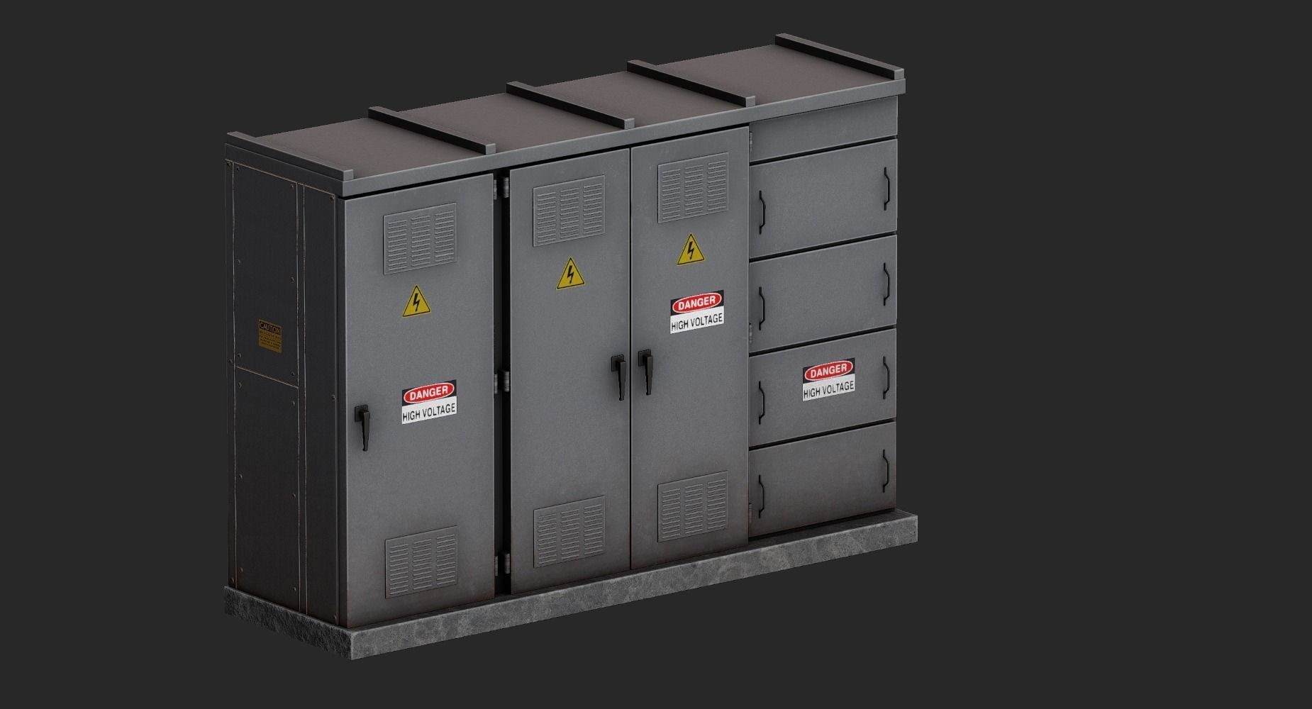 Electrical Box 2 Low-poly 3D model_1