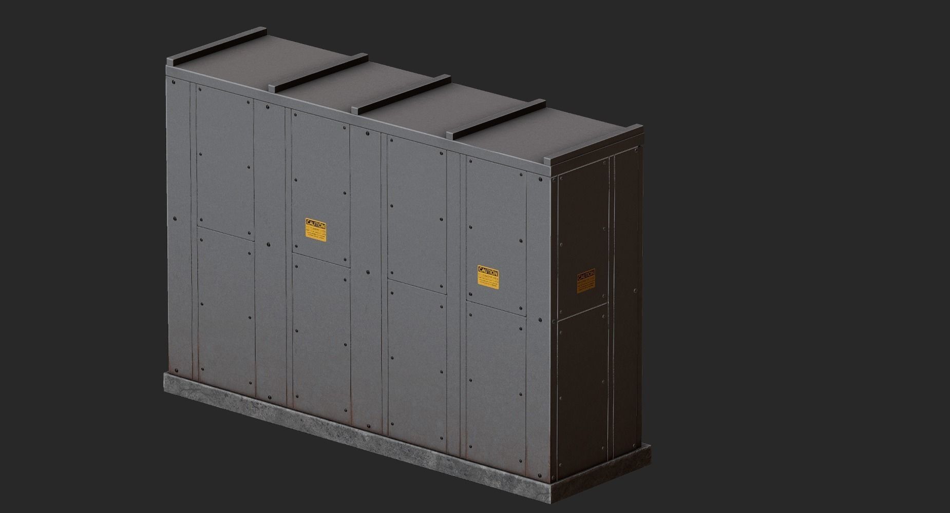Electrical Box 2 Low-poly 3D model_3