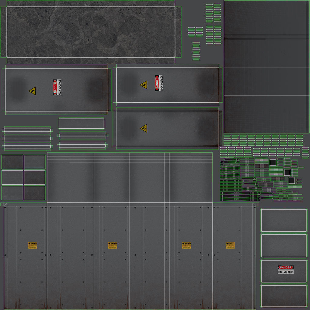 Electrical Box 2 Low-poly 3D model_6