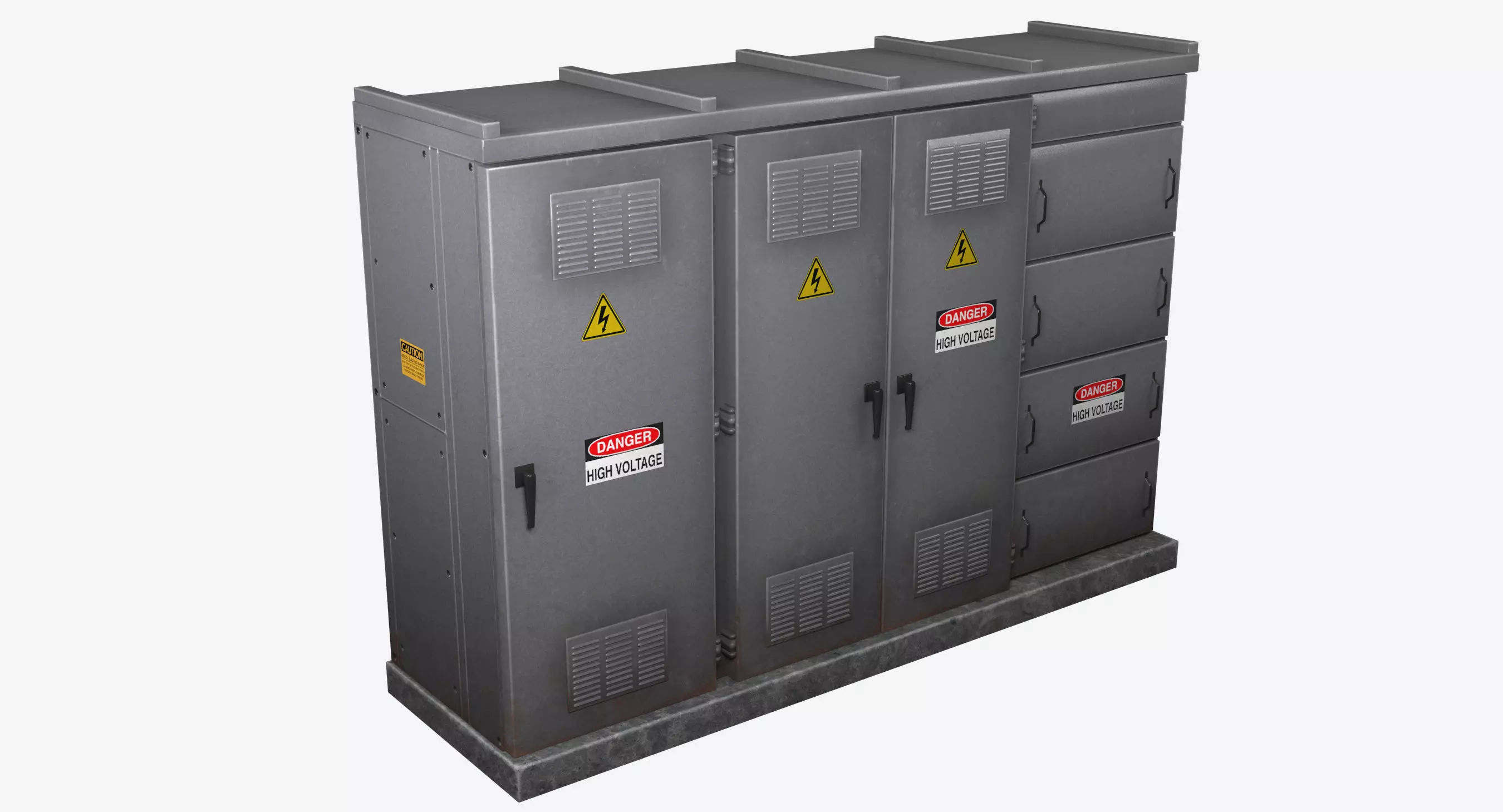 Electrical Box 2 Low-poly 3D model_0