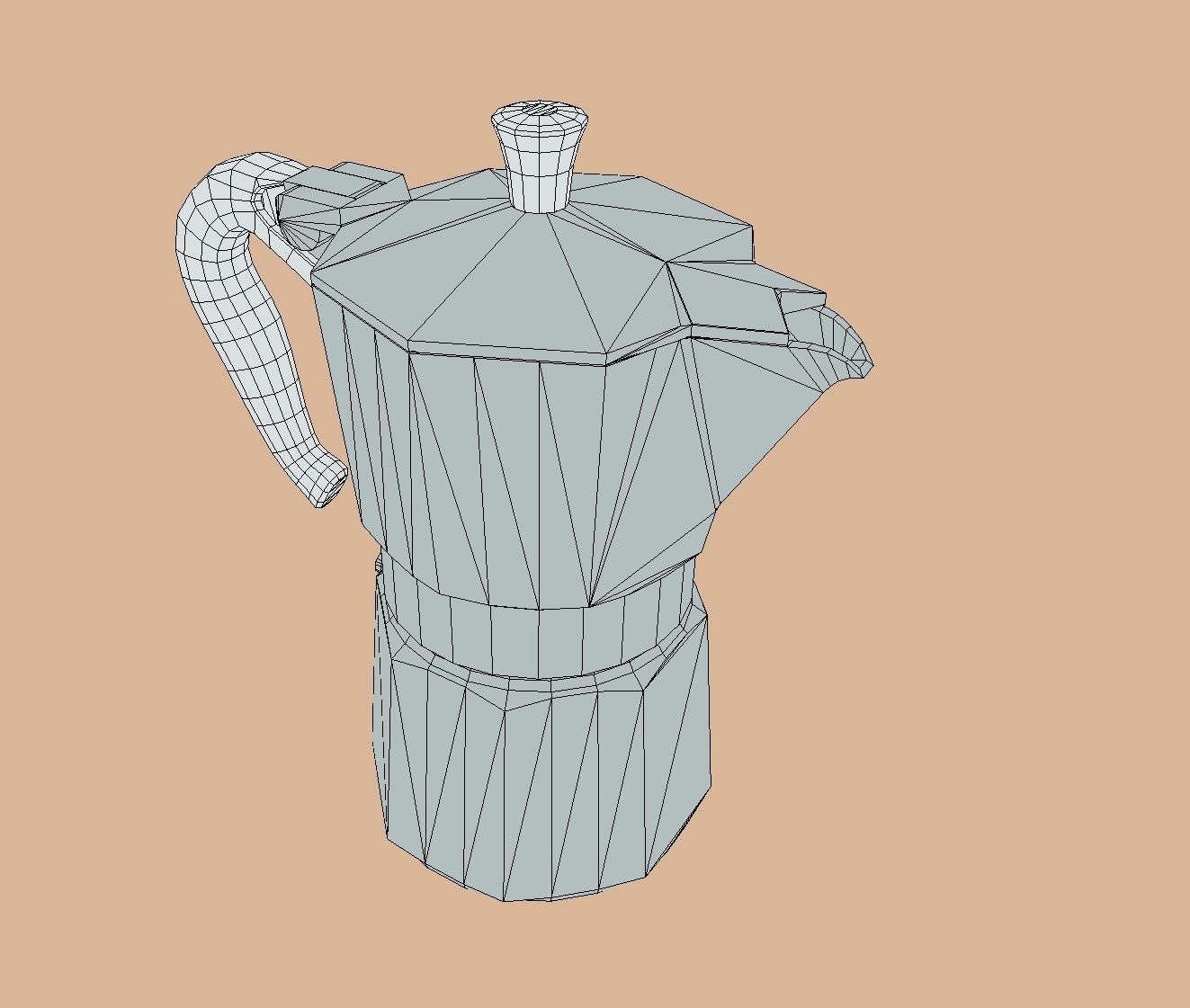 Moka Pot Free low-poly 3D model_3