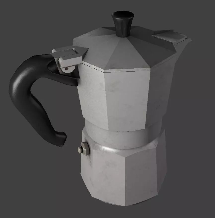 Moka Pot Free low-poly 3D model_0