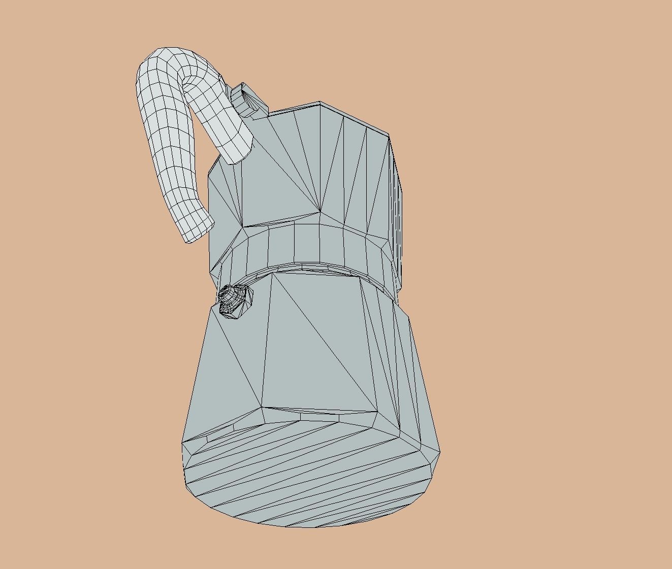 Moka Pot Free low-poly 3D model_4