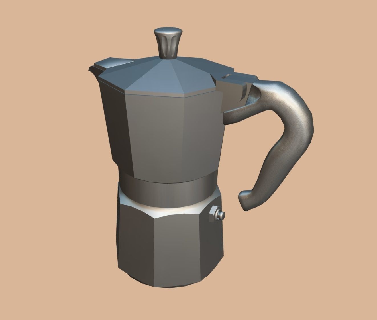 Moka Pot Free low-poly 3D model_2