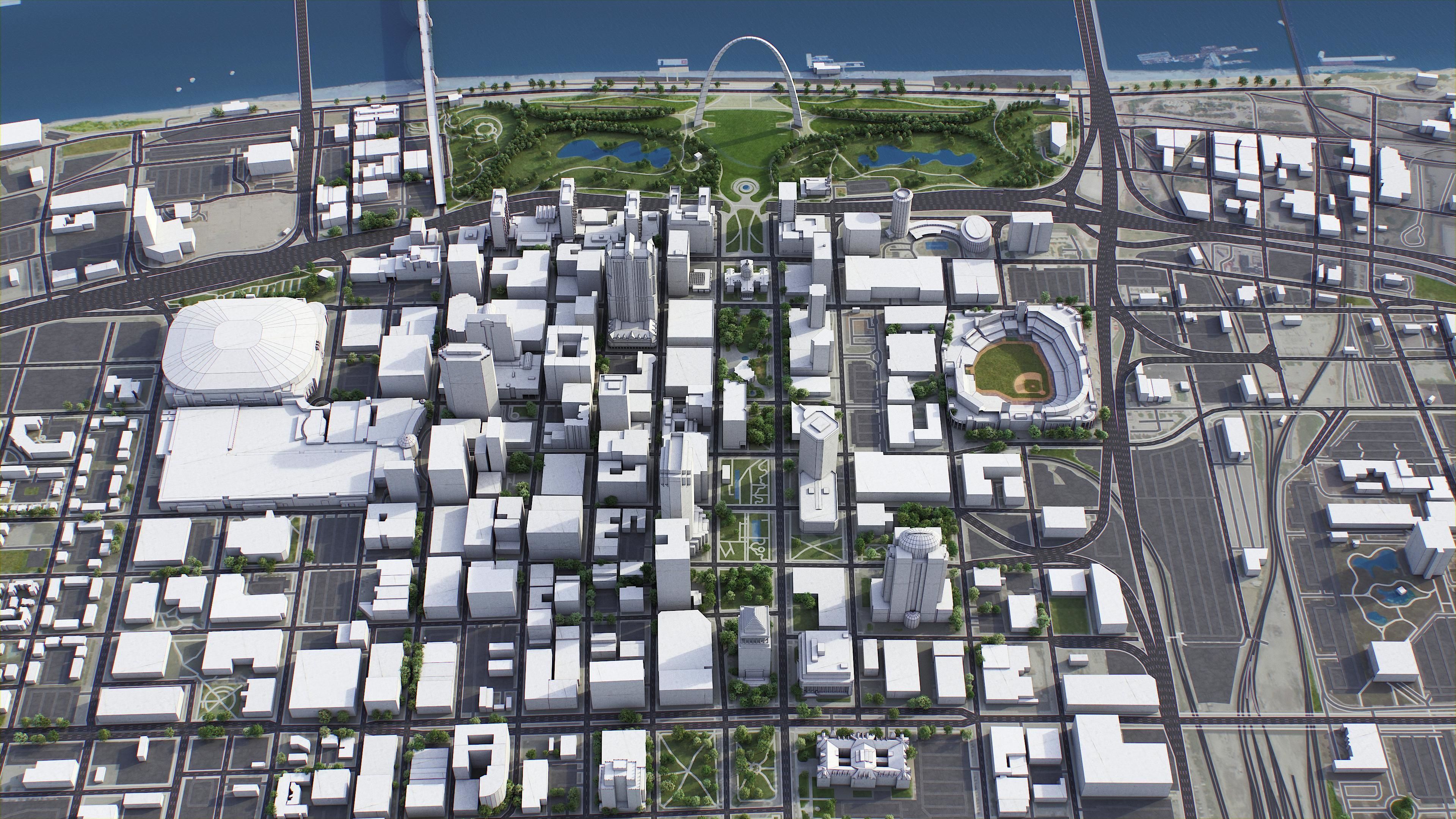 St Louis Low-poly 3D model_9