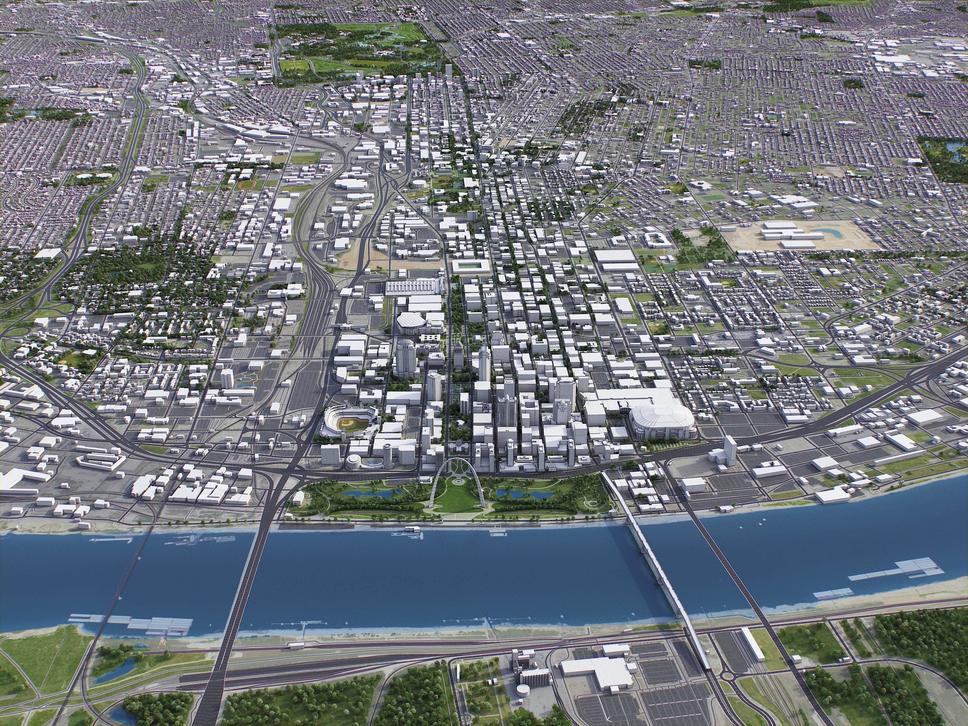 St Louis Low-poly 3D model_21