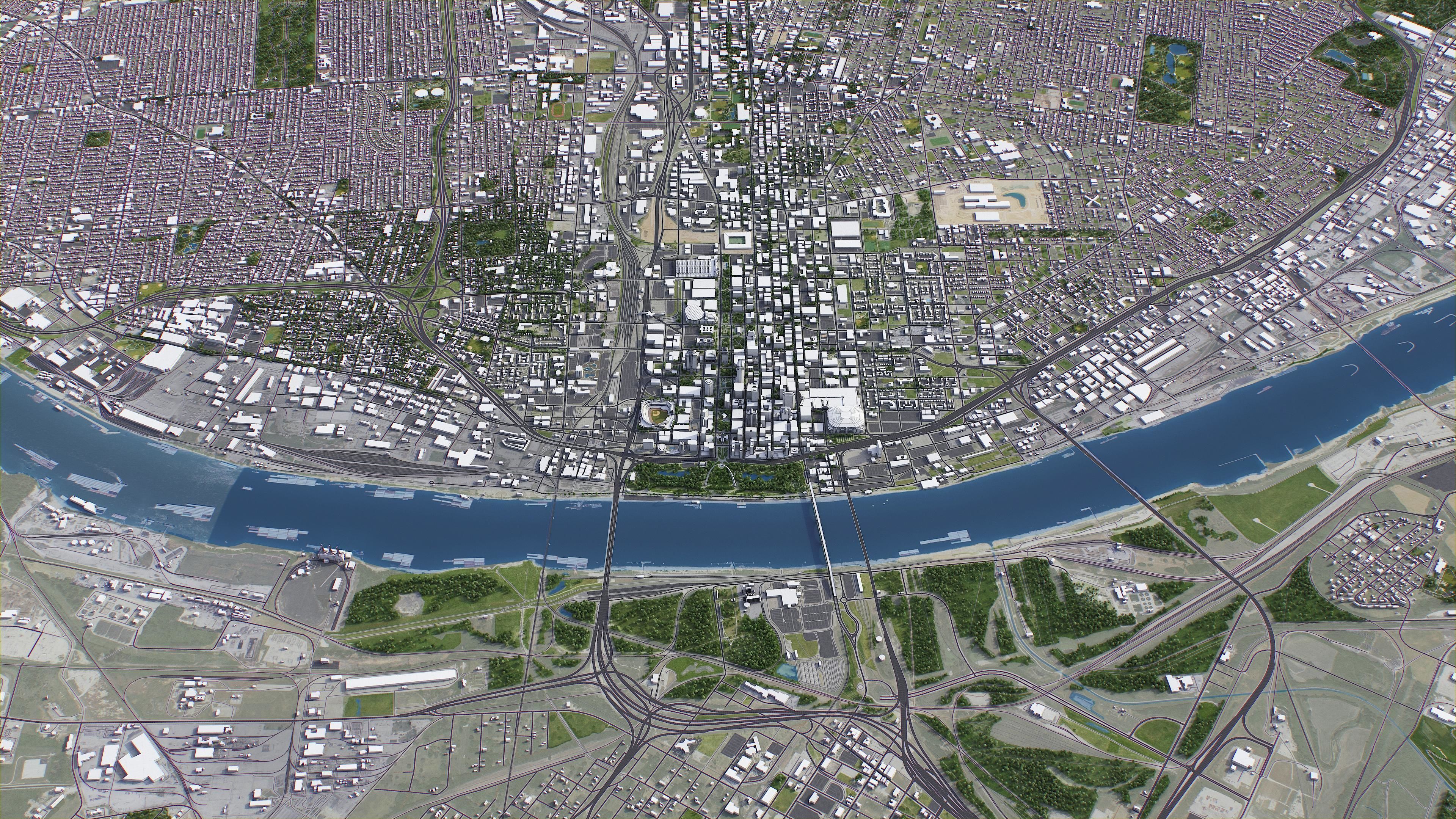 St Louis Low-poly 3D model_11