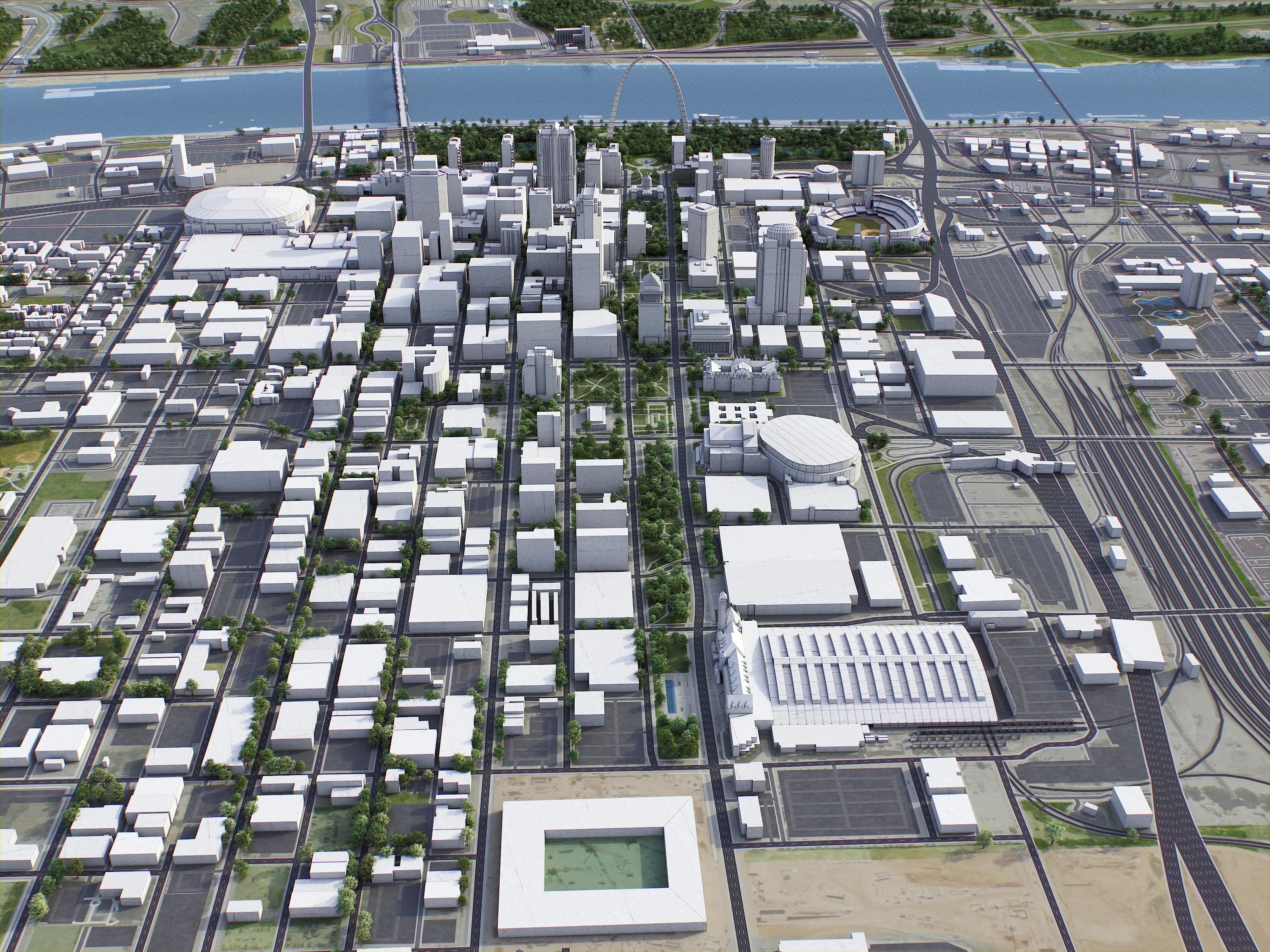 St Louis Low-poly 3D model_13