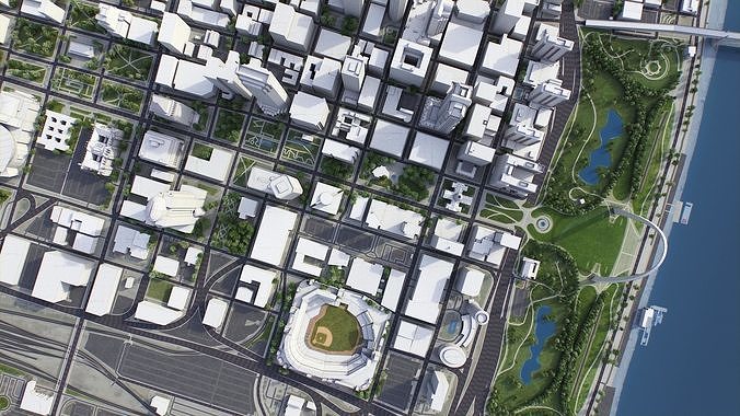 St Louis Low-poly 3D model 5