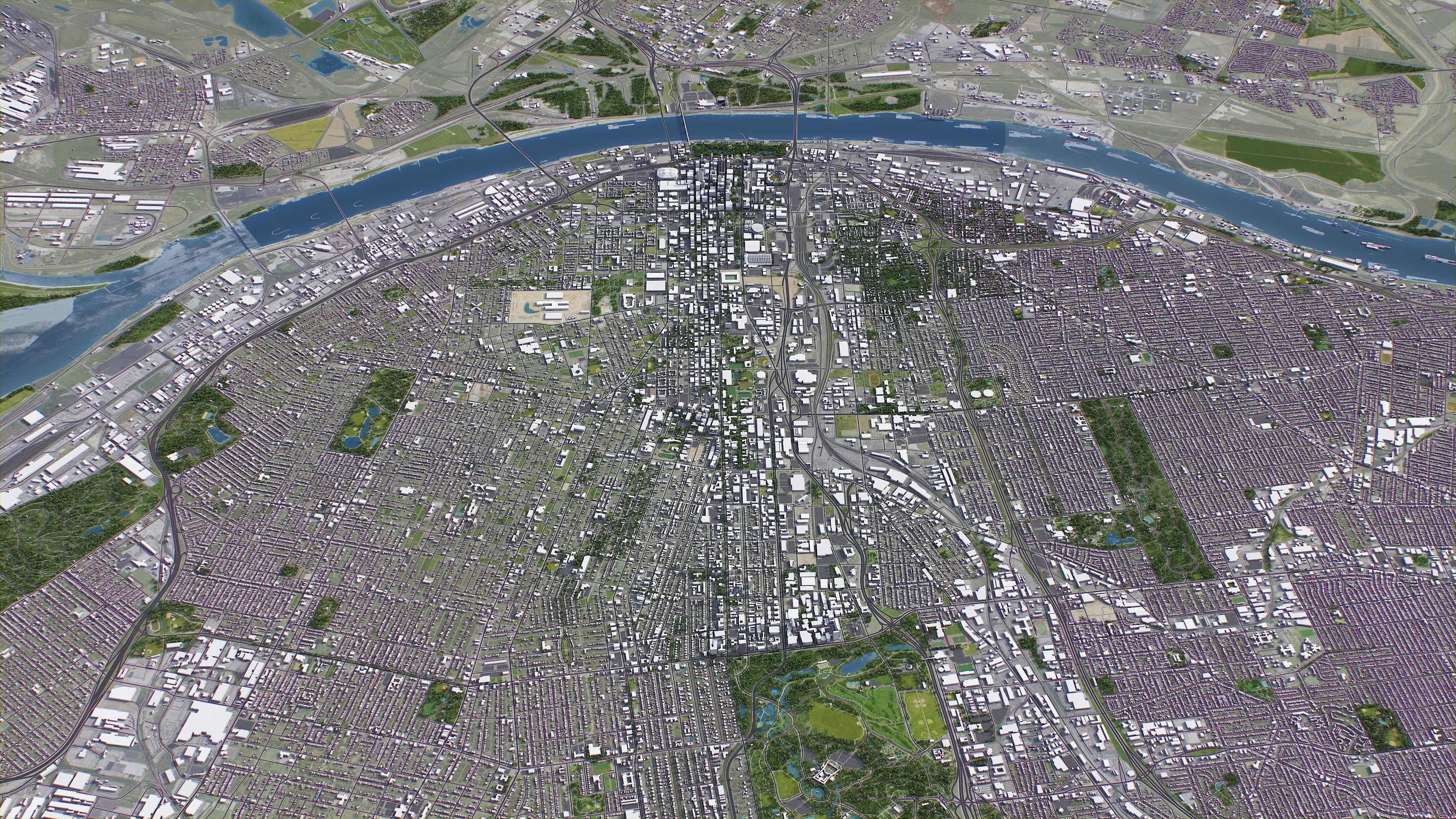 St Louis Low-poly 3D model_12