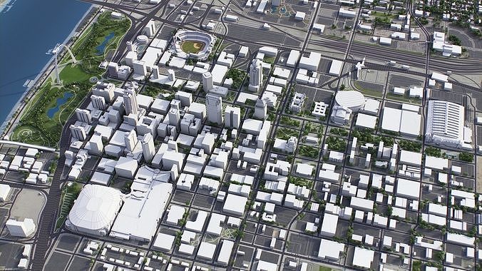 St Louis Low-poly 3D model 7