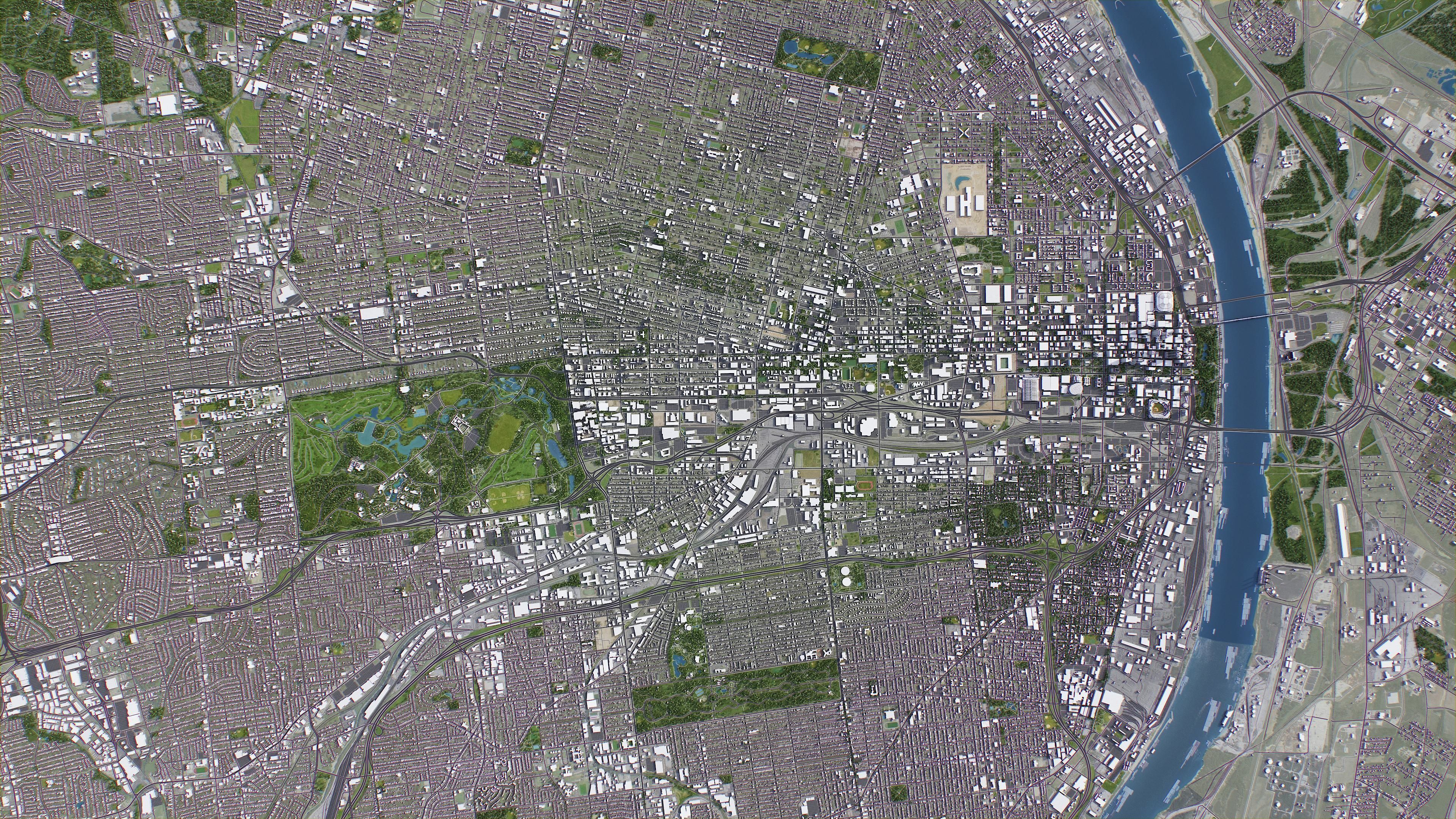 St Louis Low-poly 3D model_17