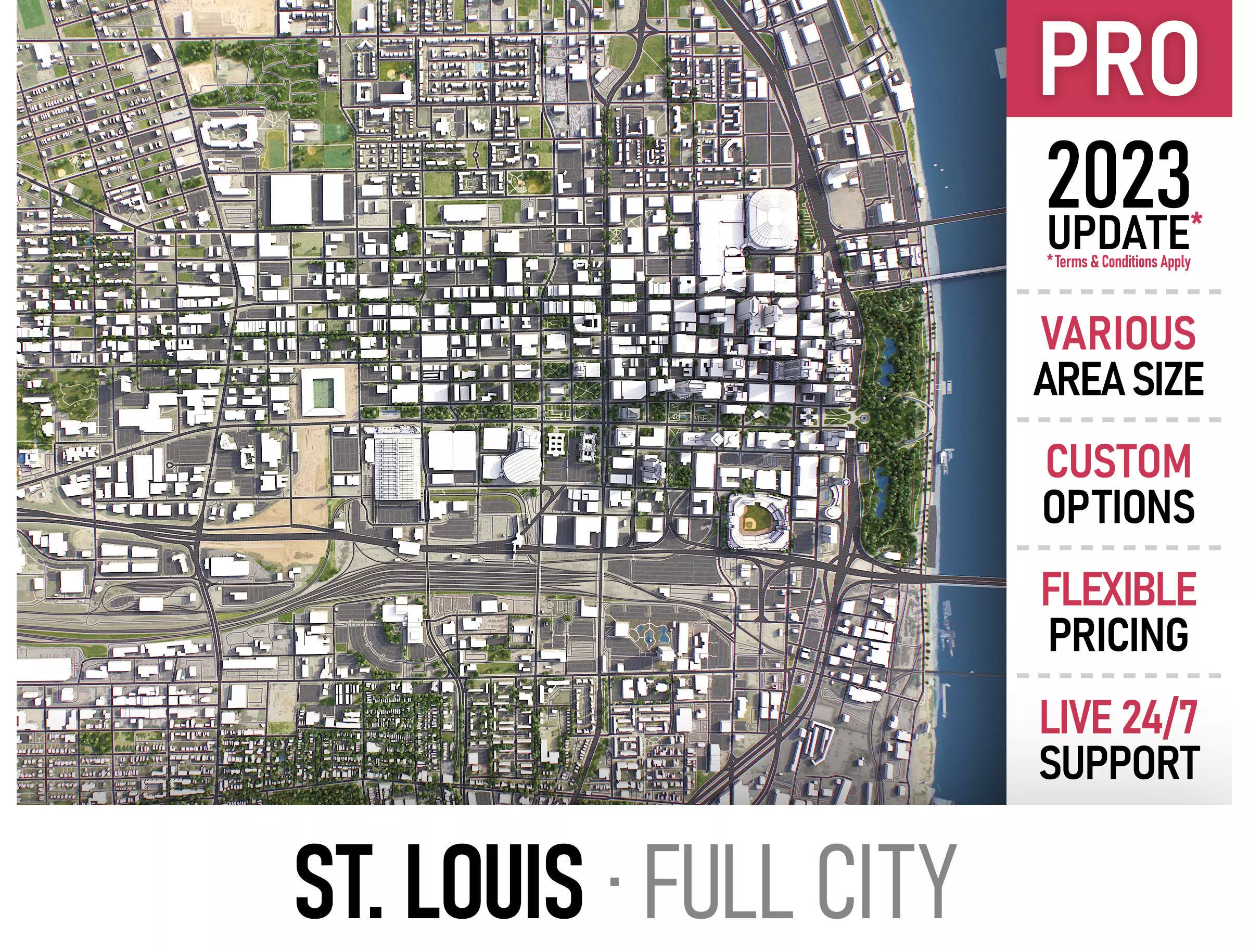 St Louis Low-poly 3D model_0