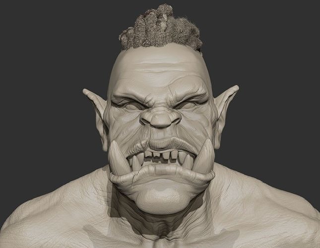 Orc Head Sculpt 3D model