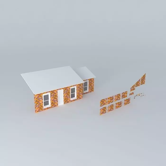brick building kit 3D model_0