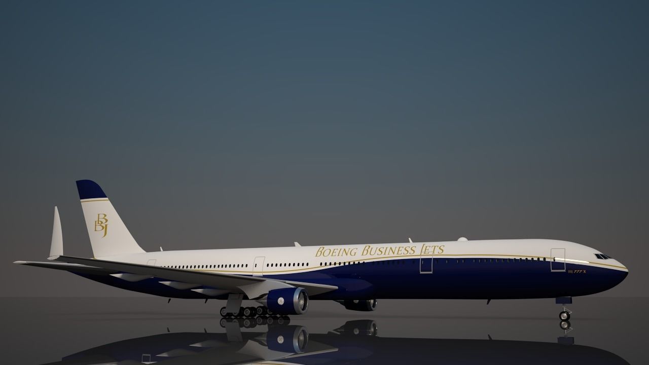Boeing Business Jets 777 X 3D model_7