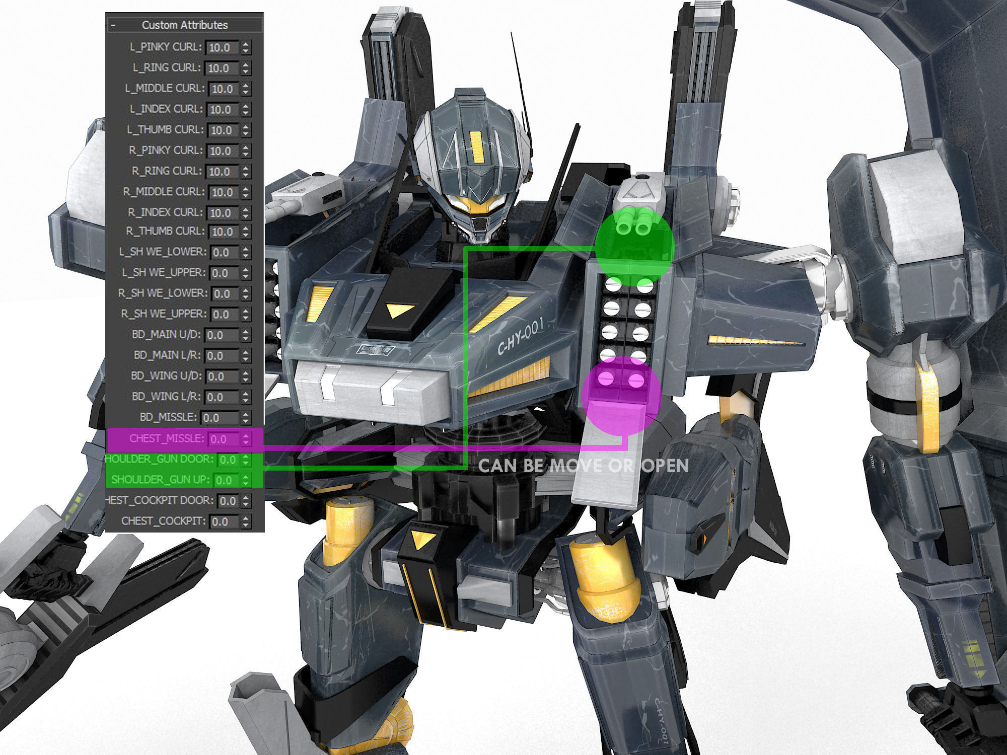 ROBOT C-HY-001 3D model_7