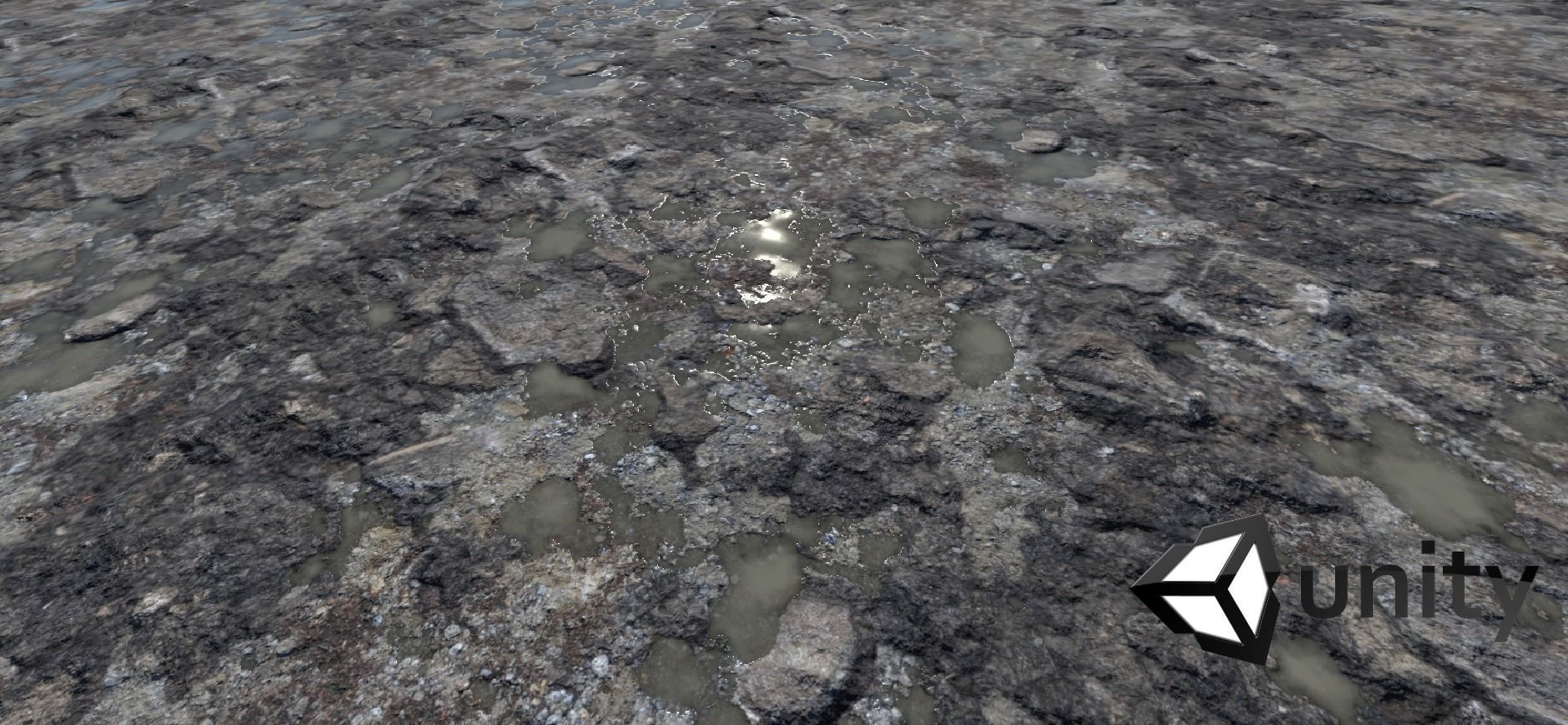 Rocky terrain with puddles and gravel PBR Texture_10