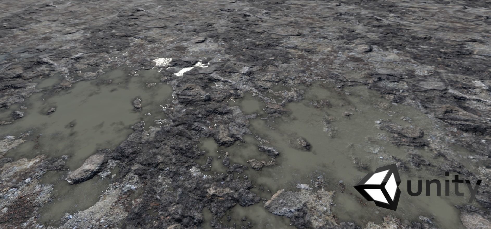 Rocky terrain with puddles and gravel PBR Texture_11